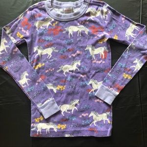 Hanna Andersson Purple Unicorn Pajama Top Size 8 (130 Cm)
